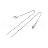 Anti-Tarnish Rhodium Plated 925 Sterling Silver Stud Earring Findings STER-N016-11P-1