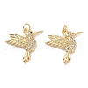 Brass Micro Pave Cubic Zirconia Pendants ZIRC-I063-32G-2