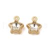 Rack Plating Alloy Rhinestone Pendants PALLOY-S186-09G-02-1