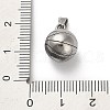 304 Stainless Steel Charms STAS-Q343-07P-3