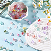 100Pcs Transparent Spray Painted Glass Beads GLAA-CJ0001-62-5