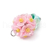 Glass Seed Beaded Flowerpot Pendants PALLOY-MZ00520-05-4
