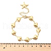 304 Stainless Steel Link Bracelets for Women BJEW-P354-01B-G-5