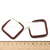 Brass Rhombus Hoop Earrings EJEW-A121-12E-G-3