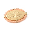 304 Stainless Steel Oval Embossed Jesus Pendants STAS-L022-490G-04-2