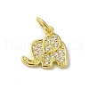 Real 18K Gold Plated Brass Pave Cubic Zirconia Pendants KK-M283-02E-01-1