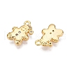 Christmas Theme Brass Micro Pave Clear Cubic Zirconia Charms KK-T073-08G-2
