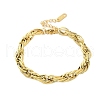 304 Stainless Steel Rope Chain Bracelets BJEW-C084-02G-5