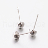 Tarnish Resistant 304 Stainless Steel Stud Earring Findings STAS-E074-07-1
