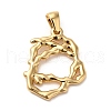 304 Stainless Steel Pendants STAS-L272-011G-1