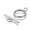 Tarnish Resistant 304 Stainless Steel Toggle Clasps STAS-P248-03P-2