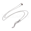 Non-Tarnish 304 Stainless Steel Pepper Shape Pendant Necklace for Women STAS-E154-19P-2