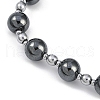 Synthetic Non-magnetic Hematite Beaded Stretch Bracelets for Women Men BJEW-F480-02C-2