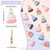 25Pcs 5 Styles Printed Alloy Pendants PALLOY-CJ0002-50-2