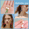 SUNNYCLUE 50Pcs Brass Leverback Earring Findings KK-SC0004-22G-5
