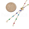 304 Stainless Steel Colorful Enamel Link Chain Slider Necklace Makings AJEW-JB01267-2