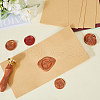 CRASPIRE 2Pcs 2 Styles Golden Tone Brass Wax Seal Stamp Head AJEW-CP0007-48A-01-4