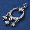 Brass Micro Pave Cubic Zirconia Pendants KK-D378-14S-2