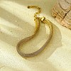 304 Stainless Steel Mesh Chain Choker Necklaces for Women NJEW-U012-03G-01-1