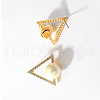 Elegant Triangle Brass Stud Earrings YL4507-1-2
