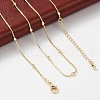 Brass Satellite Chains Necklaces for Women NJEW-D302-33G-2