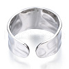 Non-Tarnish 304 Stainless Steel Wide Open Cuff Ring for Women RJEW-N040-09-3