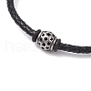 Braided Leather Cord Bracelets BJEW-JB11387-05-3