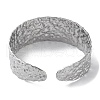 Non-Tarnish 304 Stainless Steel Hammered Textured Cuff Bangles for Women BJEW-Q770-03P-3