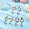 3Pairs 3 Colors GLass Dangle Earrings EJEW-MZ00255-2