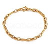 PVD Vacuum Plating 201 Stainless Steel Cable Chain Bracelets BJEW-B078-63G-1