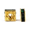 Brass Rhinestone Spacer Beads RSB074NF-12G-5