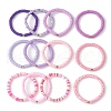 12Pcs 12 Color Polymer Clay Heishi Surfer Stretch Bracelets Set with Plastic Beaded BJEW-JB09548-3