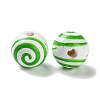 Printed Wood European Beads WOOD-Z002-13F-2