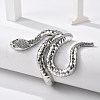 Snake Alloy Open Cuff Bangles for Women BJEW-A027-02P-2
