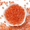 Baking Paint Transparent Colours Glass Round Beads SEED-L011-13A-13-2