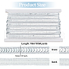 Sparkle Polyester Lace Ribbons OCOR-WH0090-67A-2