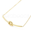 Ion Plating(IP) 304 Stainless Steel Knot Pendant Necklaces for Women NJEW-K276-23G-1