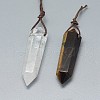 Natural & Synthetic Mixed Stone Big Pointed Pendants G-L516-25-2