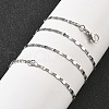Brass Oval Link Chain Necklaces for Women NJEW-D302-26P-1