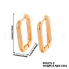 Elegant Rectangle Brass Hoop Earrings BN8736-2-2