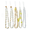 SUPERFINDINGS 1 Set ABS Plastic Imitation Pearl & Wood & Polymer Clay Beaded Mobile Straps HJEW-FH0001-54-1