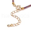 Faceted Electroplate Glass Beaded Bracelets BJEW-JB05693-03-3