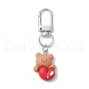 Bear Opaque Resin Pendant Decoration HJEW-JM02664-01-2