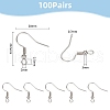 Unicraftale 100 Pairs 316 Surgical Stainless Steel Earring Hooks STAS-UN0058-55-2