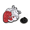 Cat with Heart Surgery Anatomy Enamel Pin JEWB-H013-05EB-03-3