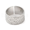Non-Tarnish 304 Stainless Steel Eye Open Cuff Ring for Women RJEW-M149-35P-1