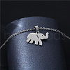 Elephant Stainless Steel Pendant Necklaces PW-WGA5274-01-3