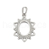 Brass Pendant Cabochon Settings KK-S521-14P-1