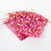 Heart Printed Organza Bags OP-R022-7x9-08-2