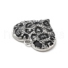 Brass Micro Pave Clear Cubic Zirconia Pendants KK-L228-43A-P-2
